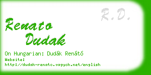 renato dudak business card